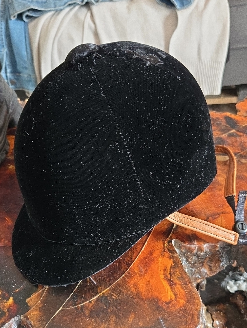 Grand Prix Black Velvet Equestrian Helmet